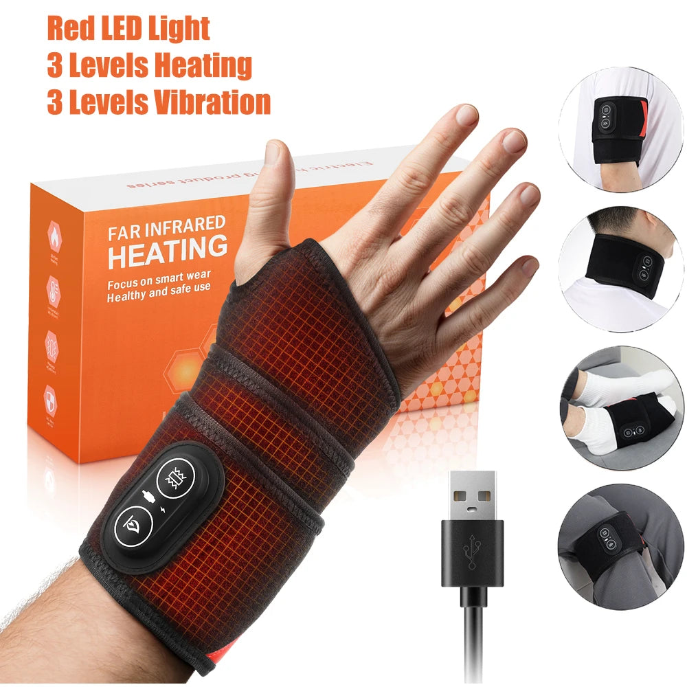 Red Light Therapy Wrist & Ankle Massager – Infrared Wrap for Muscle Strain & Tenosynovitis Relief