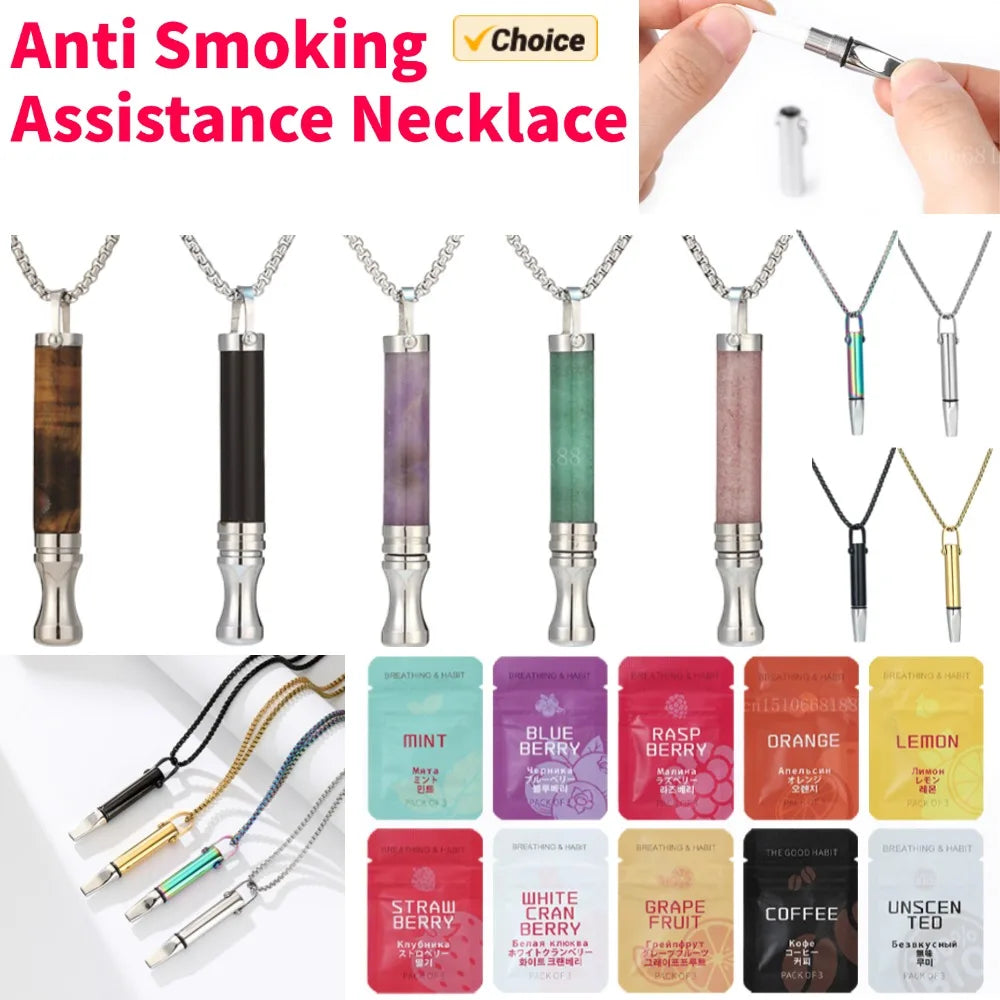 Mindfulness & Aromatherapy Necklace – Breathing Pendant for Relaxation