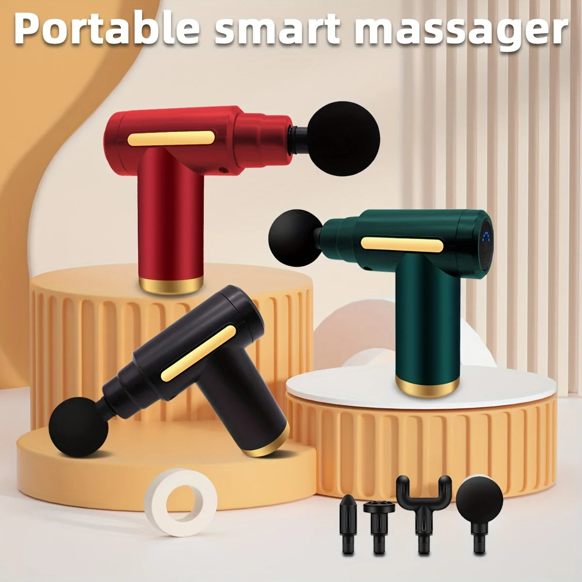 Long-Endurance TYPE-C Electric Massage Gun – 6-Level Silent Multifunctional Fascia Gun