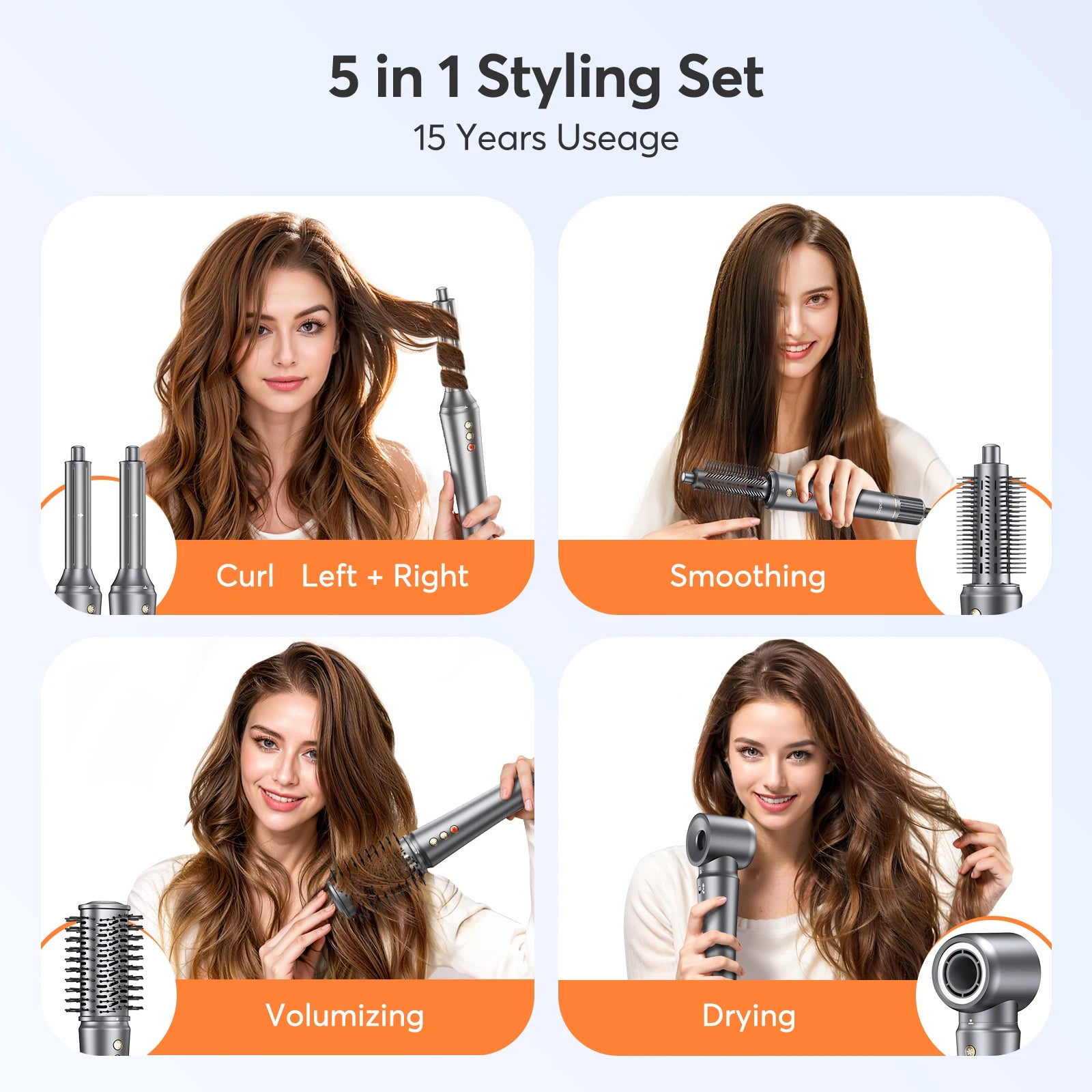 Bopcal 5-in-1 Hair Dryer & Hot Air Comb – 1200W High-Speed Multifunctional Styling Tool