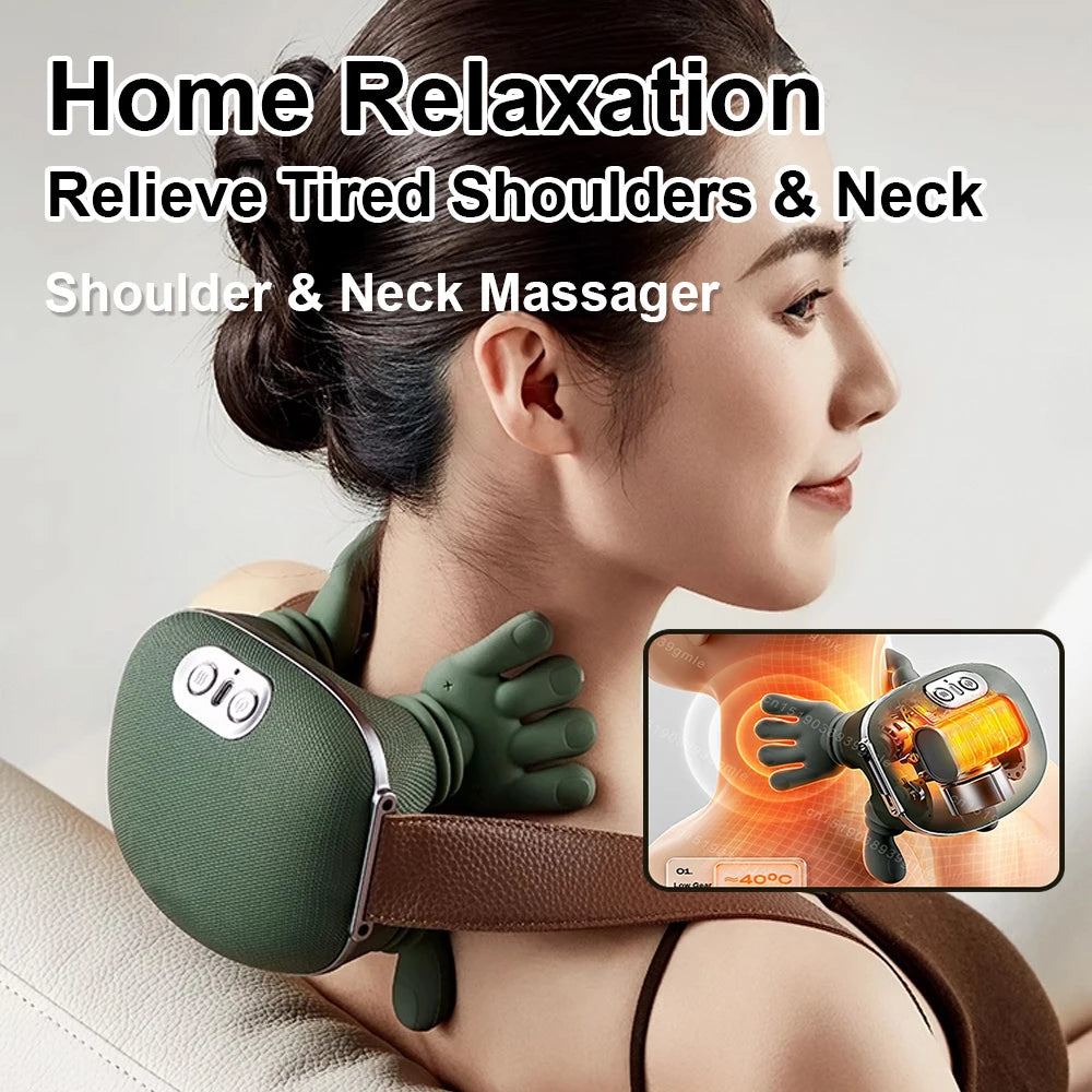 Bionic Electric Kneading Pillow with 3-Level Modes for Full Body