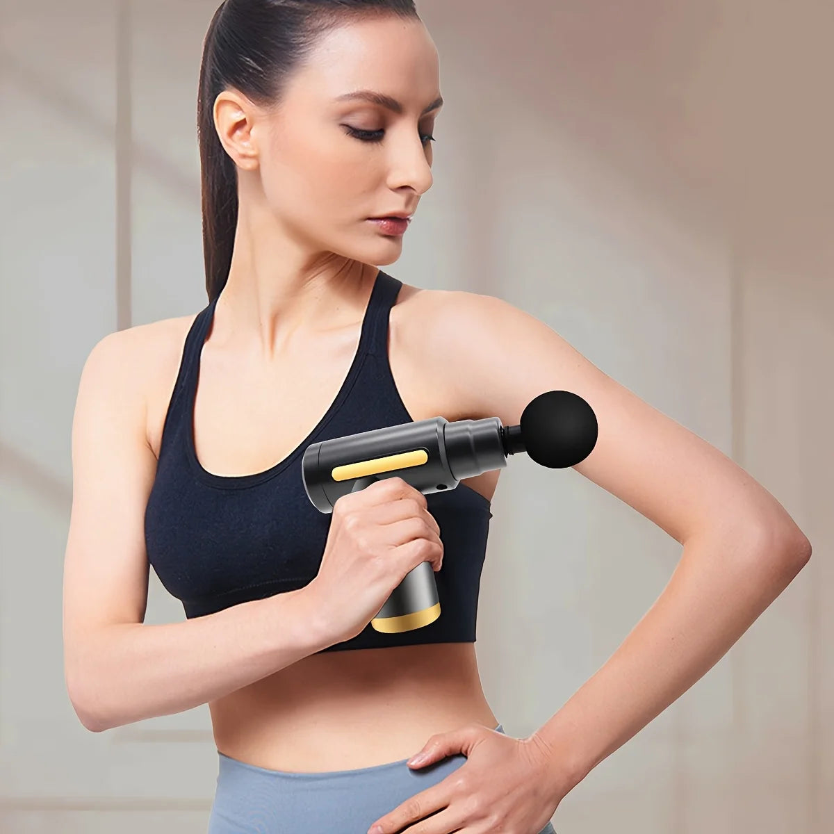 Long-Endurance TYPE-C Electric Massage Gun – 6-Level Silent Multifunctional Fascia Gun